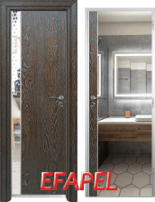 М13 - Врата за баня Еfapel цвят Палисандър