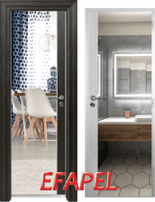 М5 - Врата за баня Еfapel цвят Черна Мура