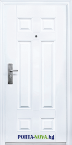 Метална входна врата модел 666 цвят бял