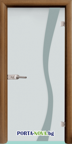 Стъклена интериорна врата, Sand G 14-1 златен дъб