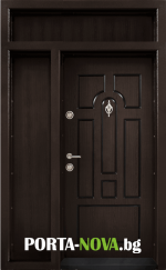 Еднокрила входна врата Т-108, цвят Тъмен орех