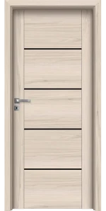 Интериорна врата Invado Aristo модел 5 Black Lacobel Spring Oak