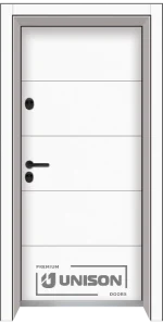 Входна врата Unison Clima Pro, цвят Бял Мат