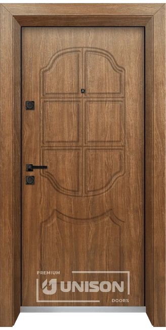 Входна врата Унисон Оптима 4509p, цвят Императорска акация