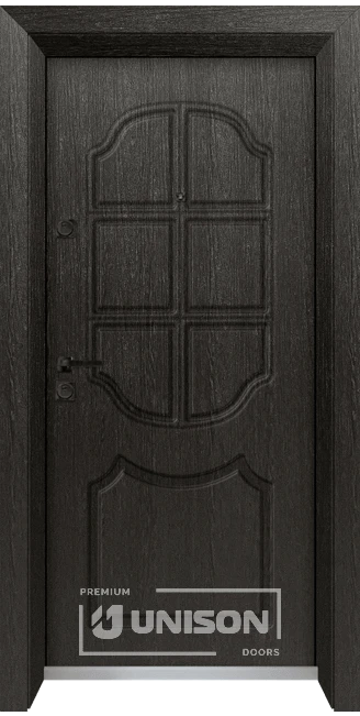 Входна врата Унисон Оптима 4509p, цвят Черна Мура