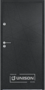 Входна врата Унисон Термо плюс, модел Брилянт, цвят Графит